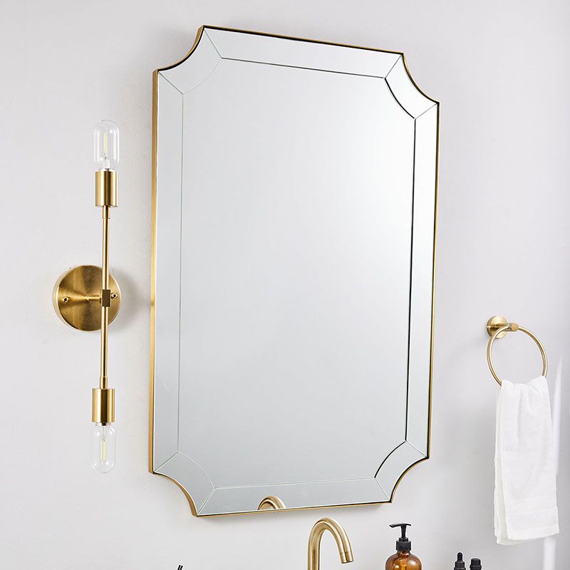 Modern Luxury Silver Decorative Mirror Custom Porch and Bathroom Mirror