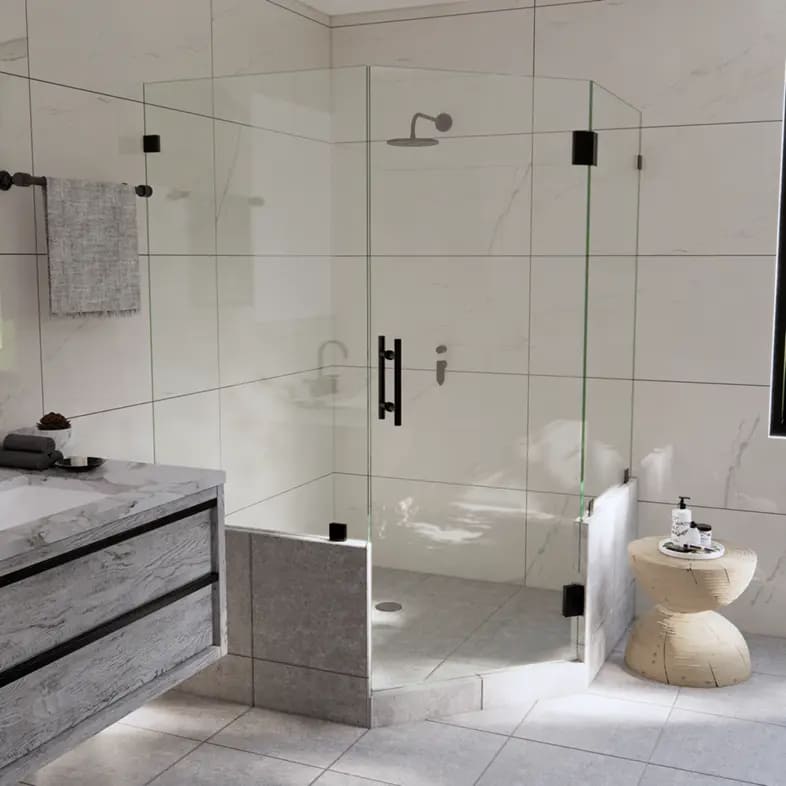Minimalist Frameless Shower Enclosure Doors Factory Price, Custom Sizes, Bulk Orders
