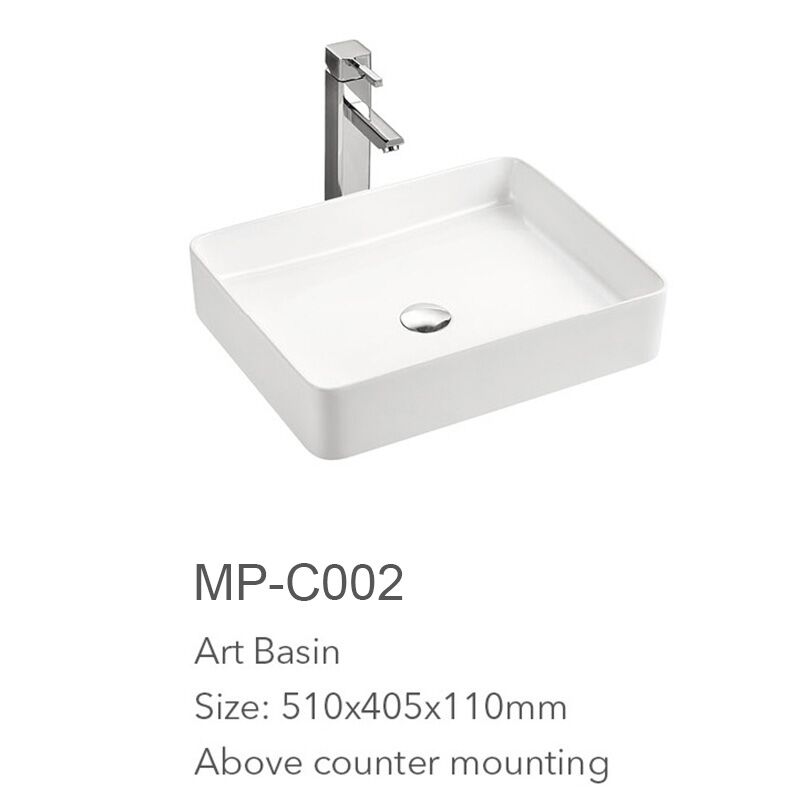 China Wholesale Vanity Ceramic New Design Hotel Wash Basin Countertop White Bathroom Sink Hand Wash Art Basin 02 White square bathroom ceramic pedestal washbasin wholesale cheap art basin china mopo