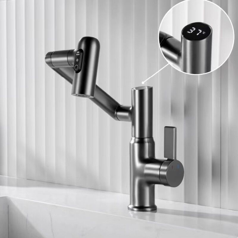 1080 Rotating Splash Filter Robotic Arm Faucet 360 Degree Swivel Extendable 3 Way Multifunctional Digital Display Faucet 1080 Rotating Splash Filter Robotic Arm Faucet 1080 Rotating Splash Filter Robotic Arm Faucet 360 Degree Swivel Extendable 3 Way Multifunctional Digital Display Faucet