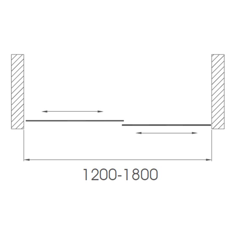 304 Stainless Steel Shower panel Frosted Glass Shower Doors Walk In Black Frame Shower Screen shower door Size More Sizes and OEM service are available 1 304 Stainless Steel Shower panel Frosted Glass Shower Doors Walk In Black Frame Shower Screen - Image 2