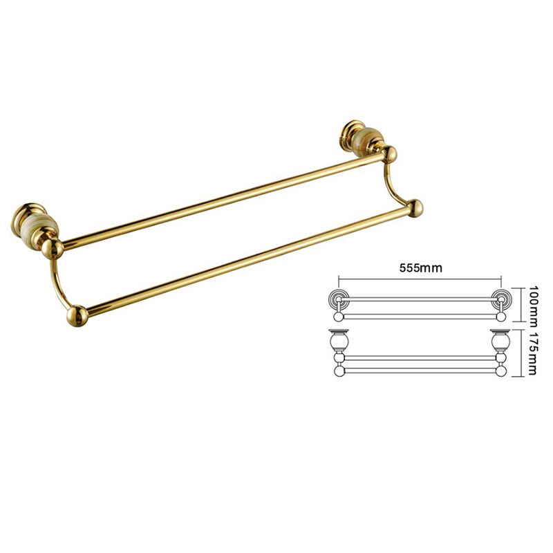 Factory wholesale wall mounted bathroom accessories towel bar stainless steel double pole towel bar Factory wholesale wall mounted bathroom accessories towel bar stainless steel double pole towel bar 2009A size Factory wholesale wall mounted bathroom accessories towel bar stainless steel double pole towel bar - Image 2