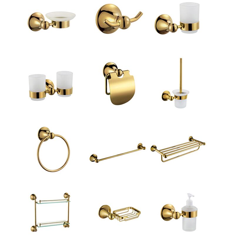 Cheap hotel modern design toilet decoration complete luxury hardware bathroom accessories set Hot sale modern bath accessories products chrome plated wall mounted brass bathroom accessories sets for hotel 1 2500A Cheap hotel modern design toilet decoration complete luxury hardware bathroom accessories set - Image 3