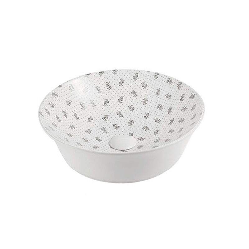 Wholesale New Products Bathroom Sanitary Ware Ceramic Washbasin Countertop Art Pattern Basin China wholesale ceramic new design hotel small round wash basin countertop white marble bathroom decorative pattern art basin D 080 Wholesale New Products Bathroom Sanitary Ware Ceramic Washbasin Countertop Art Pattern Basin - Image 5