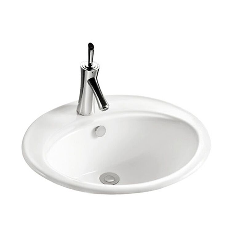 MOPO hot sale bathroom ceramic sanitary ware white oval sink washbasin