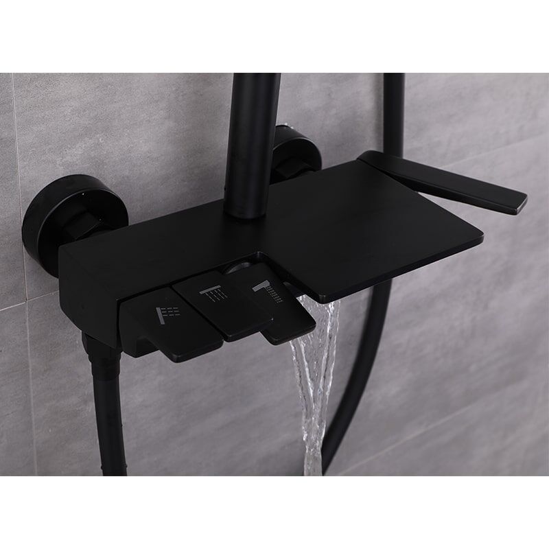 High-quality manufacturing black wall-mounted shower faucet handheld shower set MP LT088 shower 6088H 4 min Hand shower
