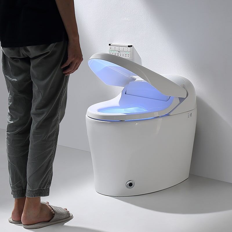 Modern electric smart one piece toilet wc luxury toilet automatic white smart toilet bidet toilet M7 2 5 min New design clean smart toilet in bathroom