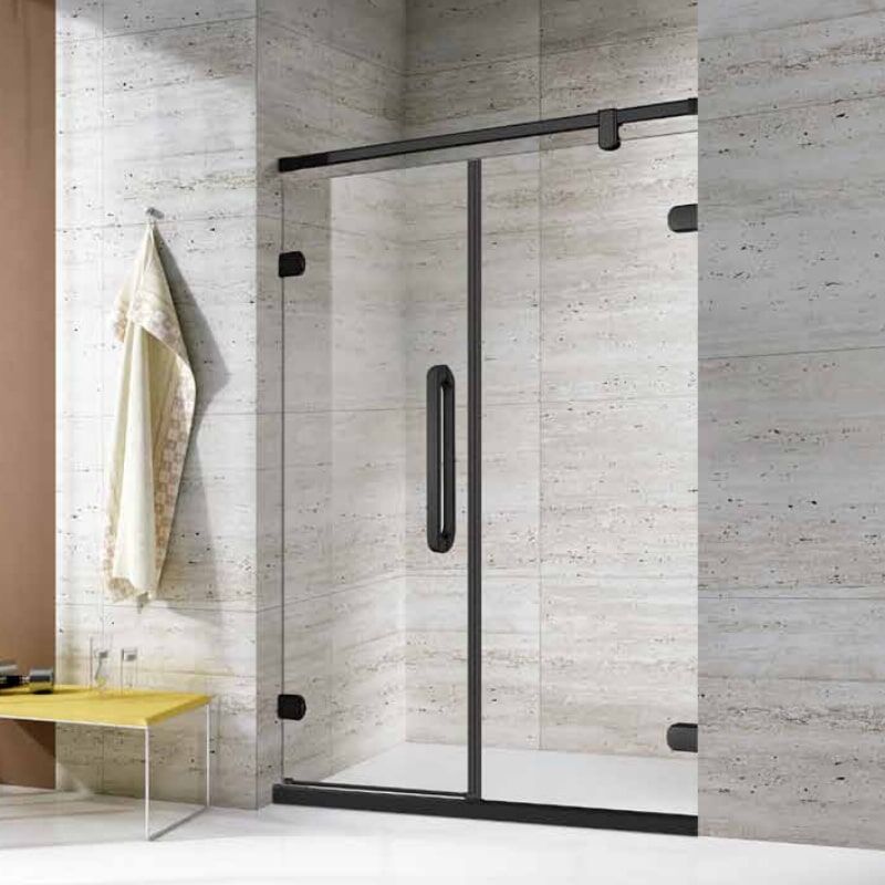 Aluminum White Tempered Glass Straight Hotel Bathroom Sliding Shower Door MP KE672 VK E61002 min Foshan bathroom accessories glass shower door