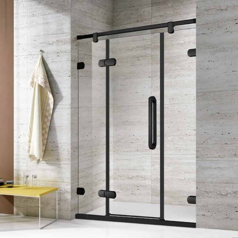 Aluminum White Tempered Glass Straight Hotel Bathroom Sliding Shower Door MP KE672 VK E61003 min Foshan bathroom accessories glass shower door