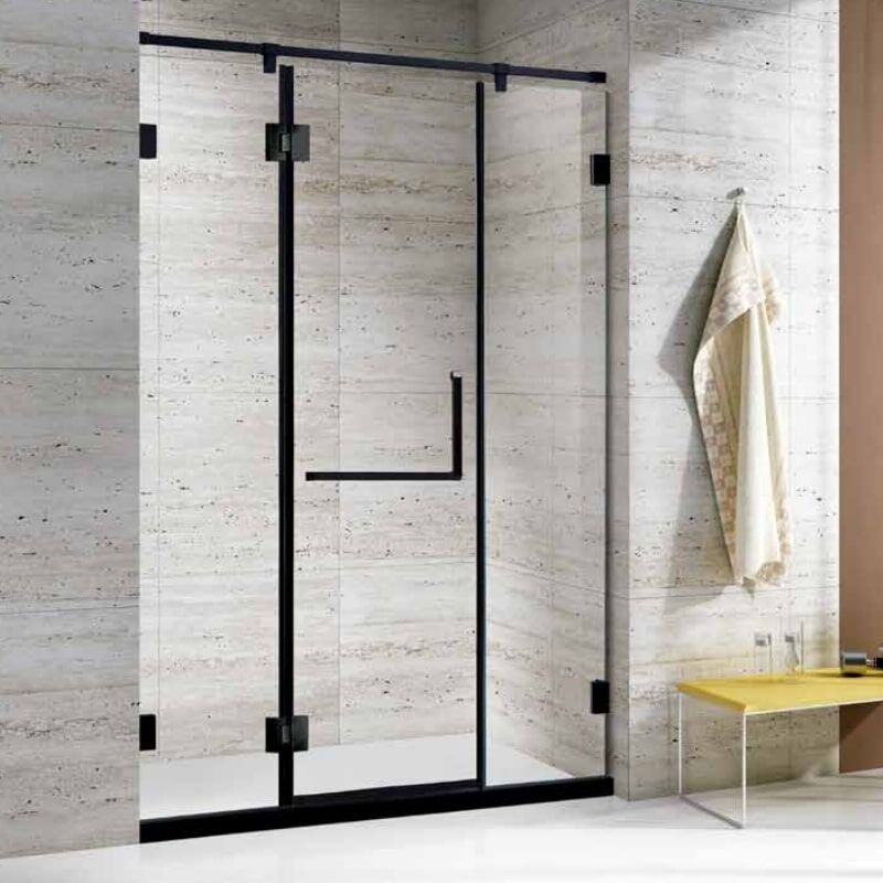 Aluminum White Tempered Glass Straight Hotel Bathroom Sliding Shower Door MP KE672 VK E61005 min Foshan bathroom accessories glass shower door