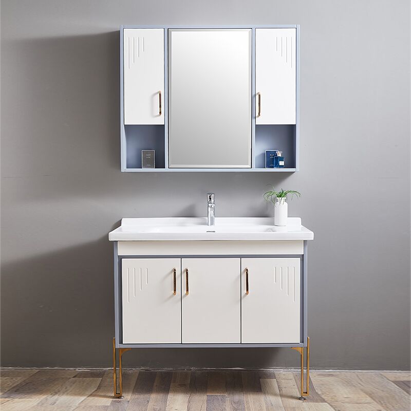 Wholesale manufacturing modern minimalist style solid wood bathroom cabinet with mirror MP MR214 cabinet mp MP 2214 5 2020 New Bathroom Cabinet Wall Mounted