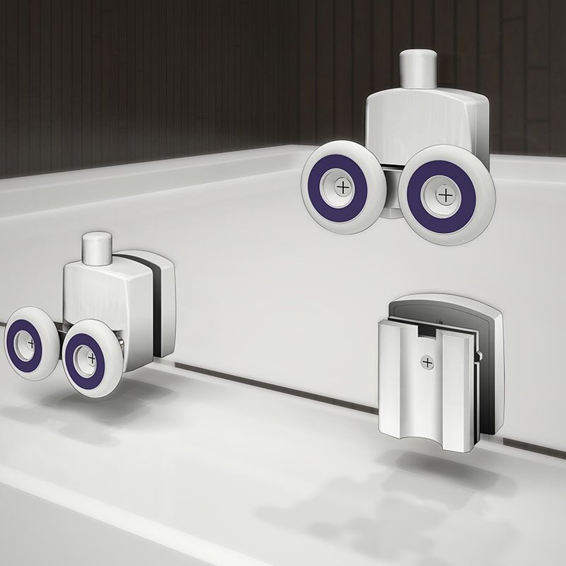 OEM Custom Bathroom Sanitary Ware Sliding Tempered Glass Bathroom Shower Door shower doorQR99 04 min Custom Tempered Glass Shower Door