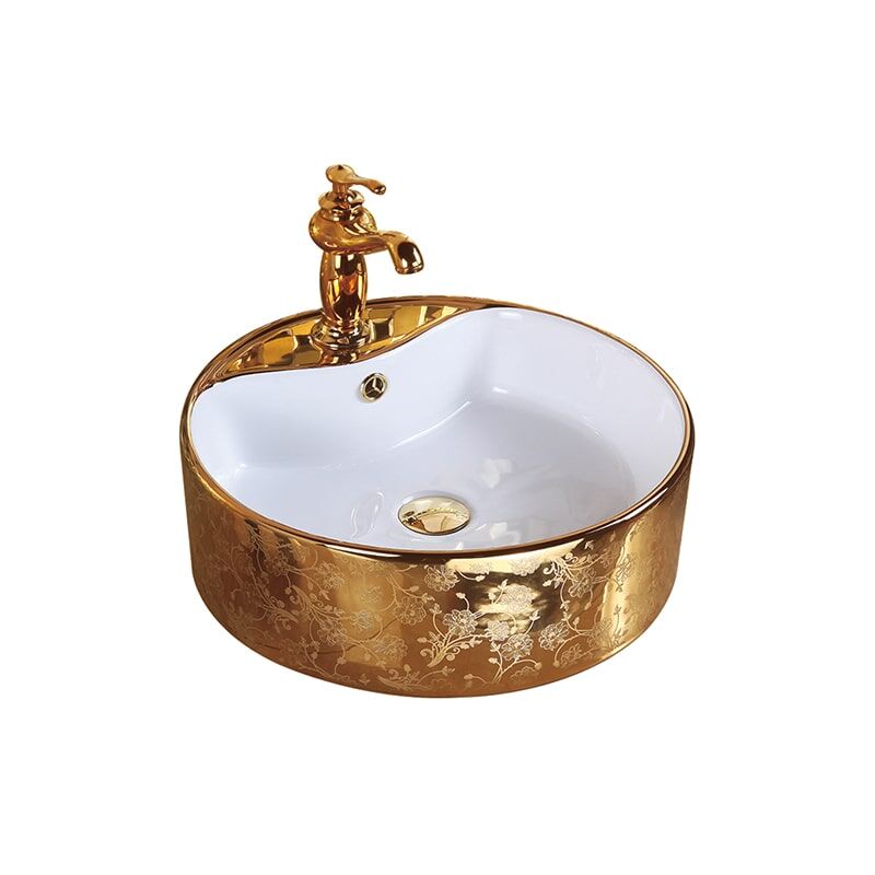 Square Rose Gold Washbasin Bathroom Ceramic Bathroom Countertop Golden Washbasin Sink Hotel gilded wash basin Bathroom vanity min 10 Luxury Vintage Gold Countertop Small Art Basin