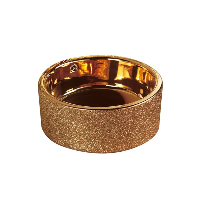 Square Rose Gold Washbasin Bathroom Ceramic Bathroom Countertop Golden Washbasin Sink Hotel gilded wash basin Bathroom vanity min 8 Wash Basin Round Ceramic Bathroom Sink Rose Gold Vanity