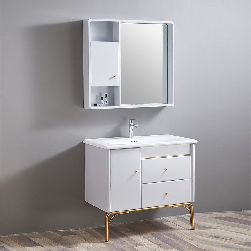 Modern Design Bathroom Furniture Small Size Floor Standing Solid Wood Bathroom Cabinet cabinet MP 2219 12 min 1 Modern Style 304 High Quality Stainless Steel Bathroom Cabinet