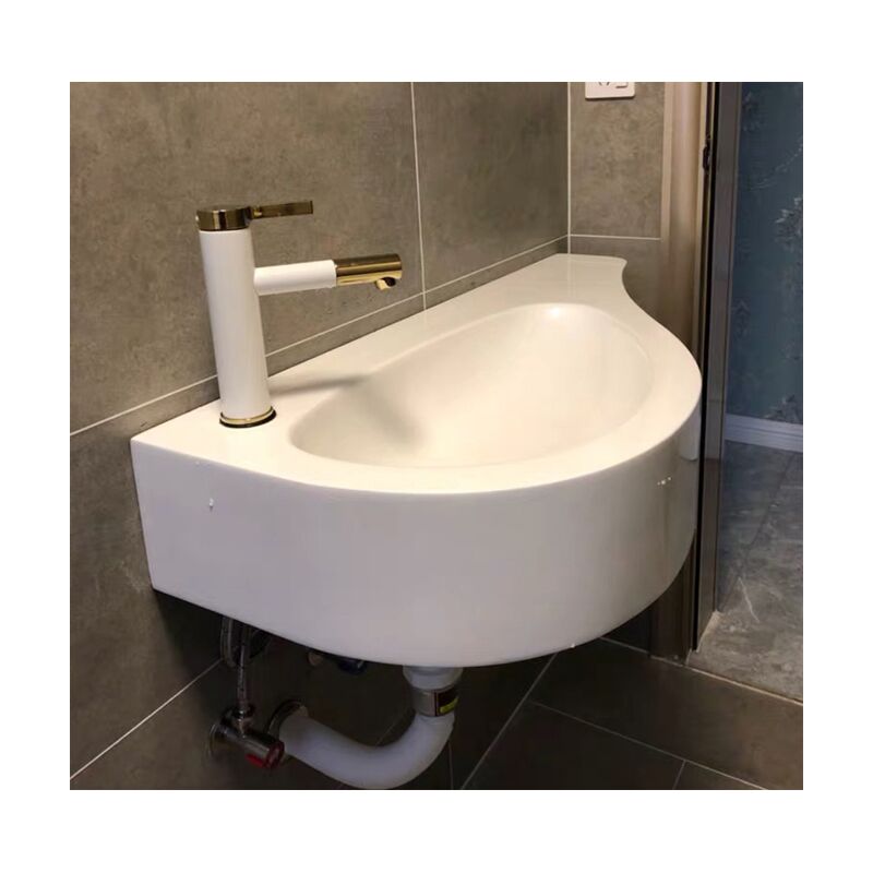 Wholesale Wall Hung Artificial Stone Sink Bathroom Washbasin Semi Pedestal Basin 2025 Wholesale Wall Hung Artificial Stone Wholesale Wall Hung Artificial Stone Sink Bathroom Washbasin Semi Pedestal Basin