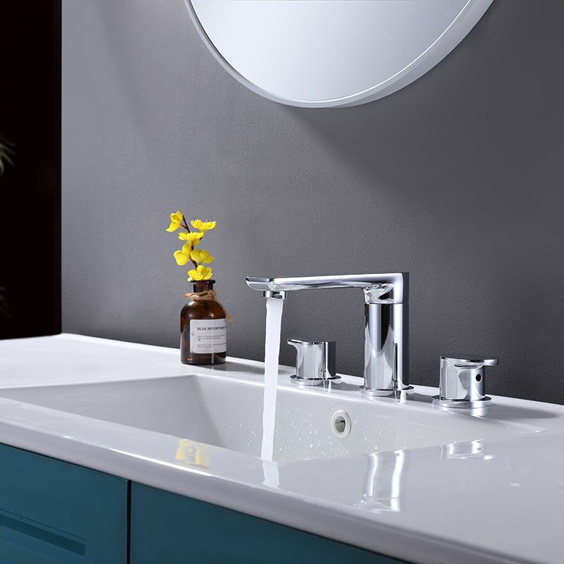 China Faucet Factory Wholesale Brass Bathroom Sink Faucet 2 Handle 3 Holes Bathroom Lavatory Wash Basin Faucet 3 Hole 2 Handle Basin Mixer Faucet with Drain and Supply Lines Widespread Bathroom Basin Faucet 1 10 China Faucet Factory Wholesale Brass Bathroom Sink Faucet 2 Handle 3 Holes Bathroom Lavatory Wash Basin Faucet - Image 6