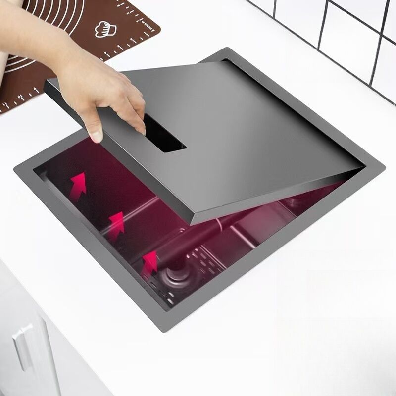 304 Stainless Steel Concealed Kitchen Sink with Folded Faucet Above Counter or Undermount Option 304 Stainless Steel Concealed Kitchen Sink 304 Stainless Steel Concealed Kitchen Sink with Folded Faucet Above Counter or Undermount Option