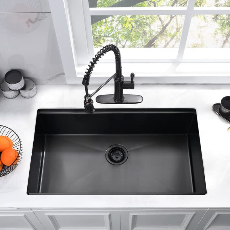 30x19 Black Stainless Steel Undermount Workstation Sink 18 Gauge Single Bowl Kitchen Sink with Accessories 30x19 Black Stainless Steel Undermount Workstation Sink 30x19 Black Stainless Steel Undermount Workstation Sink 18 Gauge Single Bowl Kitchen Sink with Accessories