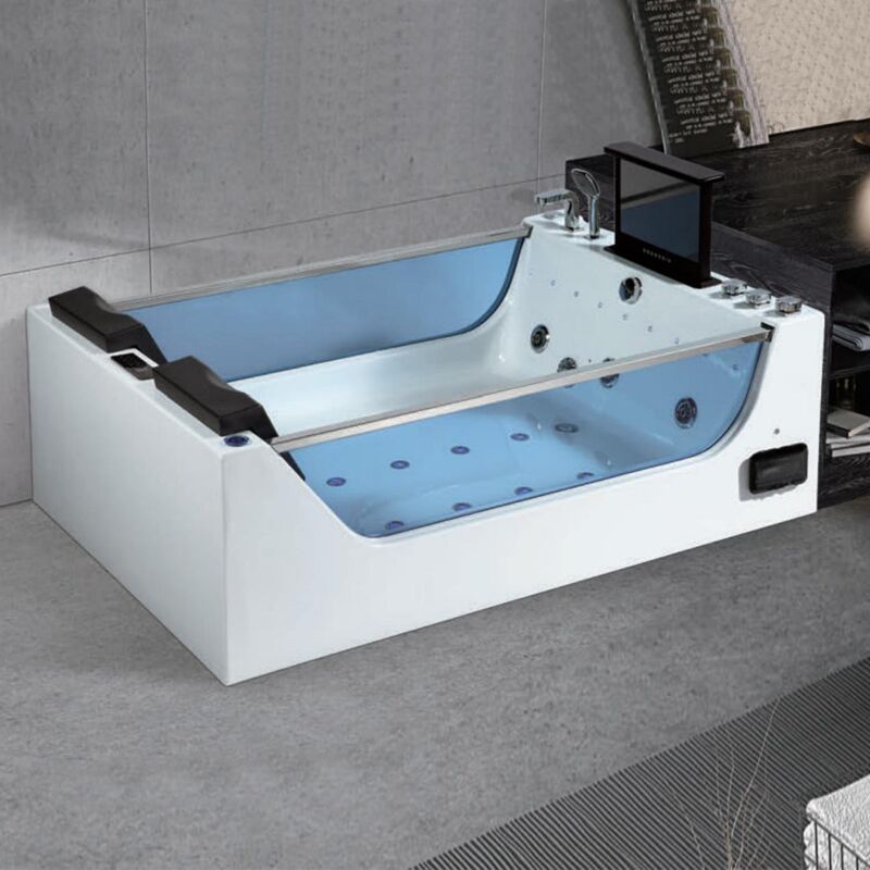 Luxury Modern Free Standing Double Whirlpool Amp Jaccuzi Massage Acrylic Transparent Bathtub Bath Tub Price Acrylic Outdoor Bathtub 8956A Whirlpool Bathtub,Whirlpool Massage Bathtub,Massage Bathtub