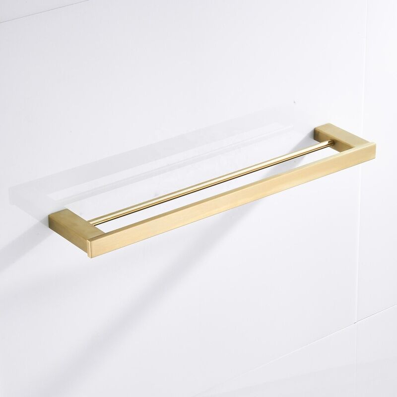 Bathroom Hotel Kitchen Square Double Towel Bar 304 Stainless Steel Wall Mounted Heated Tower Holder Bathroom Hotel Kitchen Square Double Towel Bathroom Hotel Kitchen Square Double Towel Bar 304 Stainless Steel Wall Mounted Heated Tower Holder