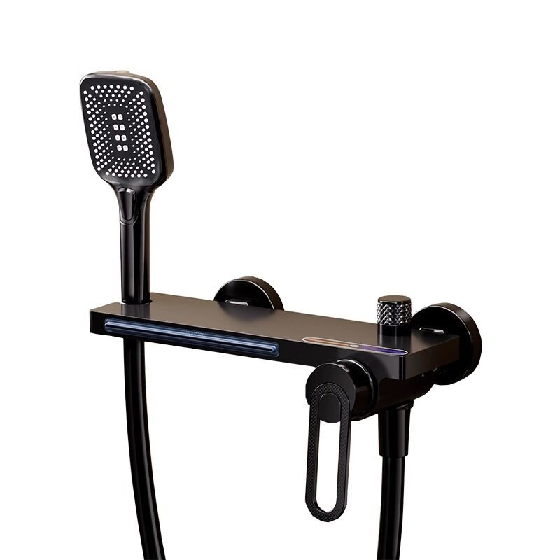 Black Color Shower Head Luxury Wall Mounted High Pressure Shower Head Lift Water Shower Head Faucet