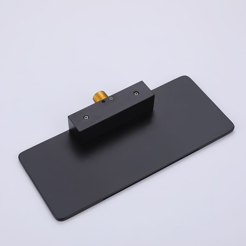 Kaiping Faucet Manufacturer Big Nice Waterfall Spout Wall Mounted Faucet With Storage Rack Basin Mixer Bathroom Bathtub Faucet Black wall faucet with cold and hot dual use bathroom wash basin buried wall faucet 12 Kaiping Faucet Manufacturer Big Nice Waterfall Spout Wall Mounted Faucet With Storage Rack Basin Mixer Bathroom Bathtub Faucet - Image 10