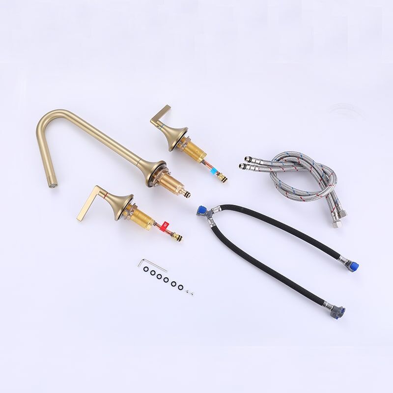 Brushed Gold Bathroom Faucet 2 Handle 3 Hole Brass Sink Faucet Bathroom Basin Water Mixer Taps For Bathroom Brushed Gold Bathroom Faucet 2 Handle 3 Hole Brass Sink Faucet Bathroom Basin Water Mixer Taps For Bathroom 2 Brushed Gold Bathroom Faucet 2 Handle 3 Hole Brass Sink Faucet Bathroom Basin Water Mixer Taps For Bathroom - Image 19
