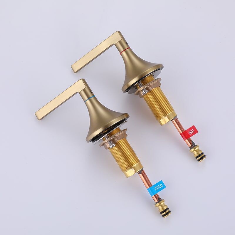 Brushed Gold Bathroom Faucet 2 Handle 3 Hole Brass Sink Faucet Bathroom Basin Water Mixer Taps For Bathroom Brushed Gold Bathroom Faucet 2 Handle 3 Hole Brass Sink Faucet Bathroom Basin Water Mixer Taps For Bathroom 3 Brushed Gold Bathroom Faucet 2 Handle 3 Hole Brass Sink Faucet Bathroom Basin Water Mixer Taps For Bathroom - Image 20