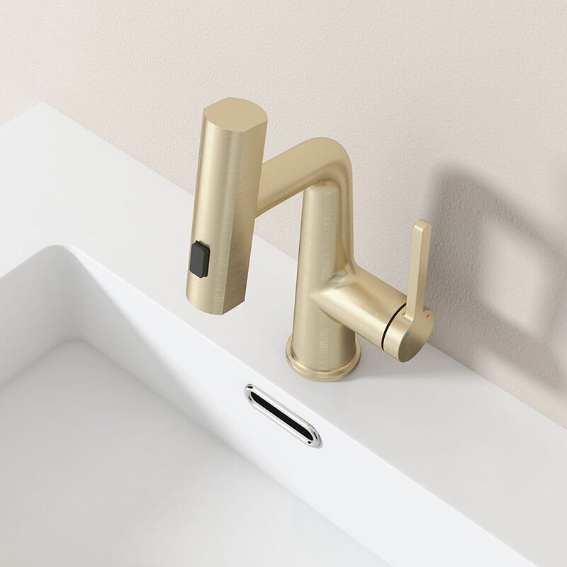 Brushed Gold Brass Waterfall Bathroom Sink Faucets Pull Out Bathroom Sink Faucet with 360° Rotaty Rainfall Rotating Spou Brushed Gold Modern Pull Out Bathroom Sink Faucet with Waterfall Rotating Spout 10 Brushed Gold Brass Waterfall Bathroom Sink Faucets Pull Out Bathroom Sink Faucet with 360° Rotaty Rainfall Rotating Spou - Image 5