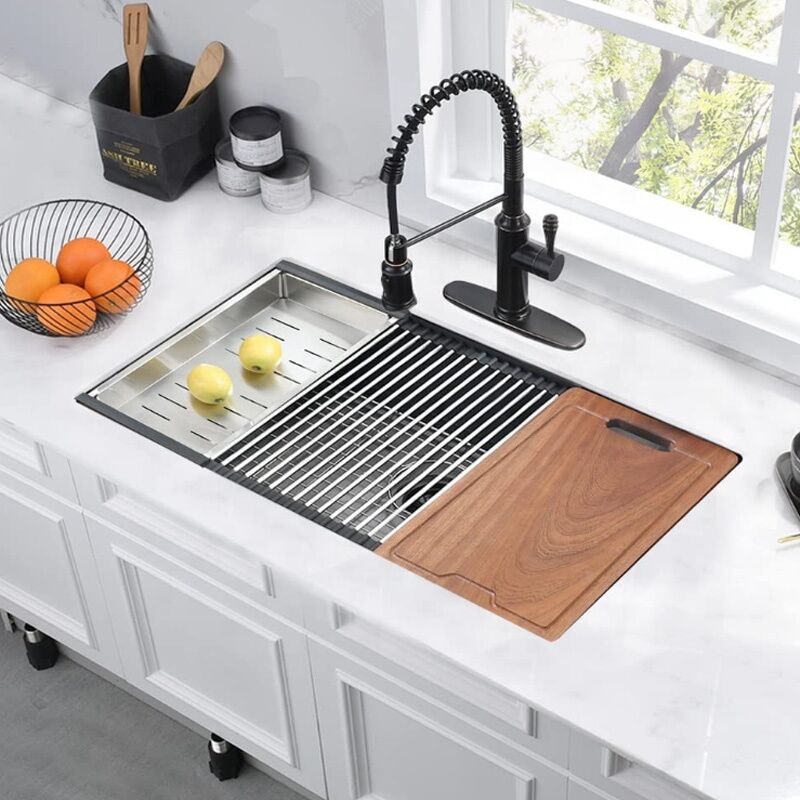 CUPC 16 Gauge Large Double Basin Low Divide Single Bowl Deep Undermount Sink Workstation Stainless Steel Kitchen Sink CUPC 16 Gauge Large Double Basin Low CUPC 16 Gauge Large Double Basin Low Divide Single Bowl Deep Undermount Sink Workstation Stainless Steel Kitchen Sink