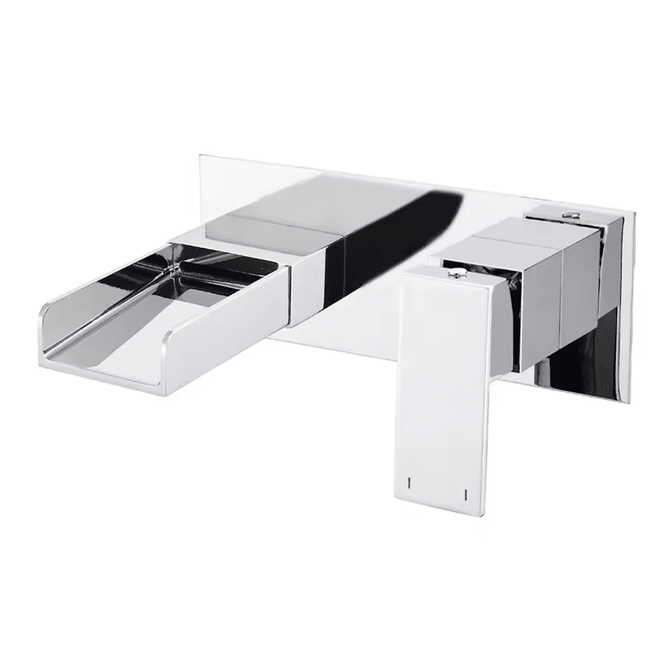 Chrome Plated Modern Waterfall Wall Mounted Basin Faucet Concealed Faucet Bathroom Mixer Taps Chrome Plated Modern Waterfall Wall Mounted Basin Chrome Plated Modern Waterfall Wall Mounted Basin Faucet Concealed Faucet Bathroom Mixer Taps