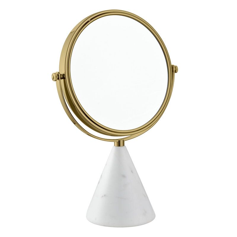 Desktop Round Mirror Brushed Gold Jade Base 3 Times Double-sided Makeup Mirror for Bedroom Desktop Round Mirror Brushed Gold Jade Desktop Round Mirror Brushed Gold Jade Base 3 Times Double-sided Makeup Mirror for Bedroom