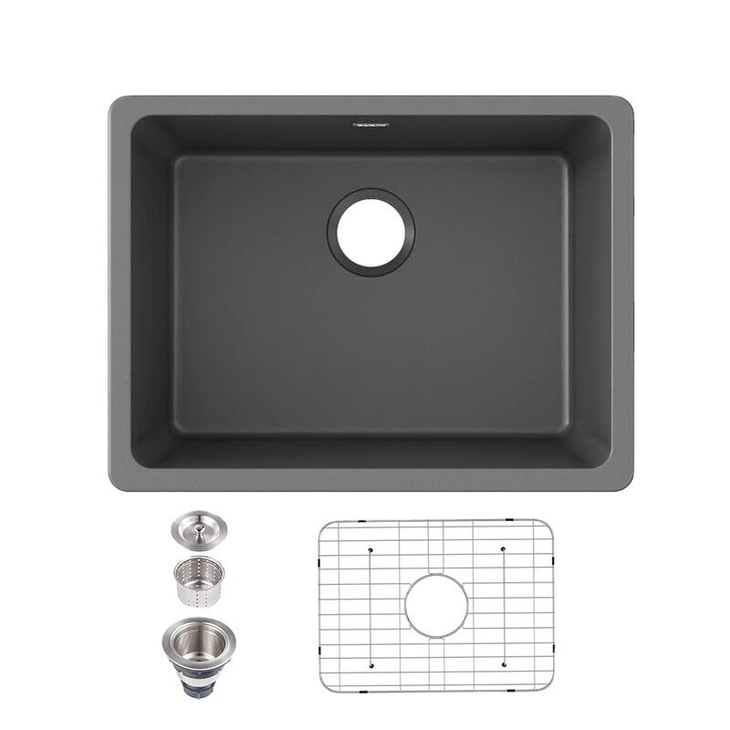 Durable Quartz Composite Kitchen Sink Small Size Countertop Wash Sink Resistance Scratch Sink Kitchen with Dish Drying Rack Durable Quartz Composite Kitchen Sink Small Durable Quartz Composite Kitchen Sink Small Size Countertop Wash Sink Resistance Scratch Sink Kitchen with Dish Drying Rack