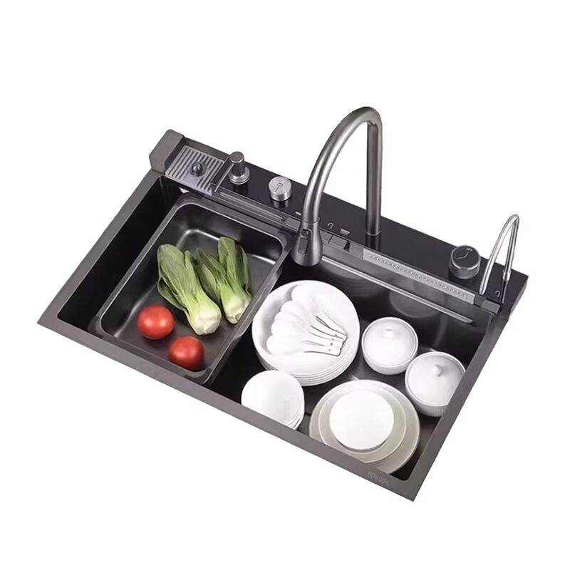 Elegant Whale Flying Rain Waterfall Pull-Out Faucet for Home Kitchen Durable Single Bowl Sink with Nano Surface Treatment Elegant Whale Flying Rain Waterfall Pull Out 1 Elegant Whale Flying Rain Waterfall Pull-Out Faucet for Home Kitchen Durable Single Bowl Sink with Nano Surface Treatment