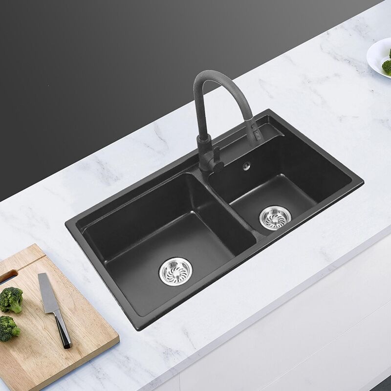 Wholesale Factory Direct Kitchen Workstation Double Sink Black Nano Stainless Steel Kitchen sink Factory Direct Kitchen Workstation Double sink Black nano Stainless Steel Kitchen sink 1 Workstation Double sink Black nano Stainless Steel Kitchen sink