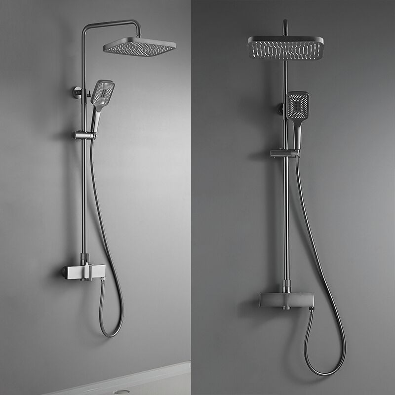 Factory Price Gun Grey Color Wall Mounted Bathroom Shower Set Faucet 3 Ways Shower System With Hand Shower