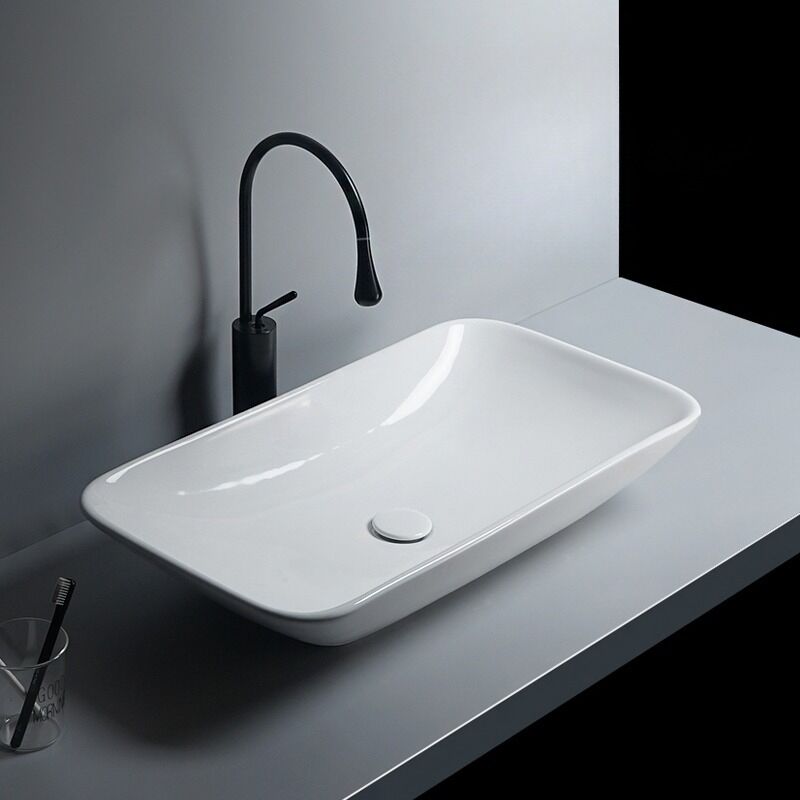 Glossy White Ceramic Rectangular Above Counter Hand Wash Basins Modern Washing Basins Glossy White Ceramic Rectangular Above Counter Glossy White Ceramic Rectangular Above Counter Hand Wash Basins Modern Washing Basins