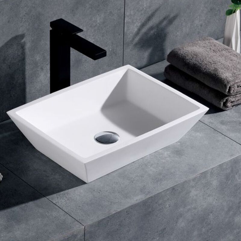 Hand Wash Basin High Gloss and Matte Solid Surface Stone Basin with Drainer for Hotel and Family Use Hand Wash Basin High Gloss and Hand Wash Basin High Gloss and Matte Solid Surface Stone Basin with Drainer for Hotel and Family Use