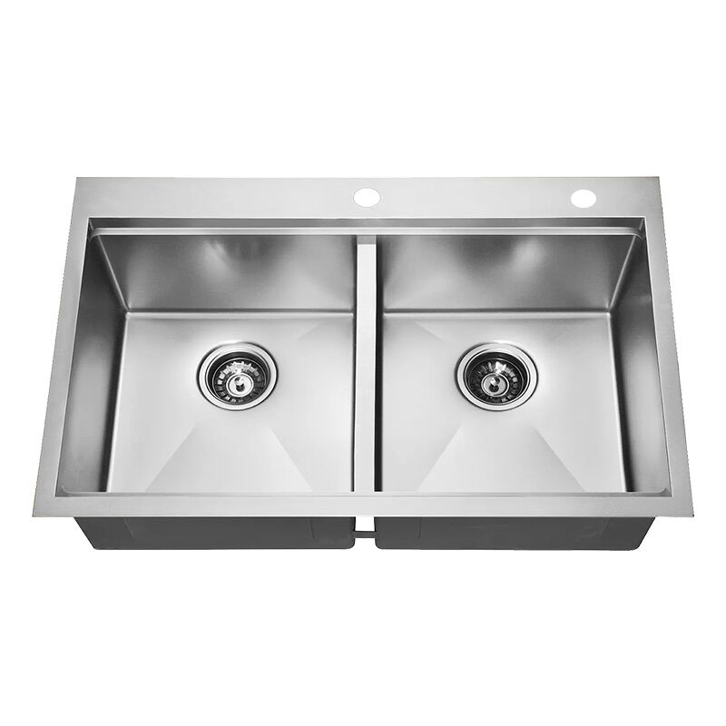 Handmade 304 Stainless Steel Double Bowl Kitchen Sink Waterproof and Hygienic Easy to Clean with Square Shape Handmade 304 Stainless Steel Double Bowl Kitchen Handmade 304 Stainless Steel Double Bowl Kitchen Sink Waterproof and Hygienic Easy to Clean with Square Shape