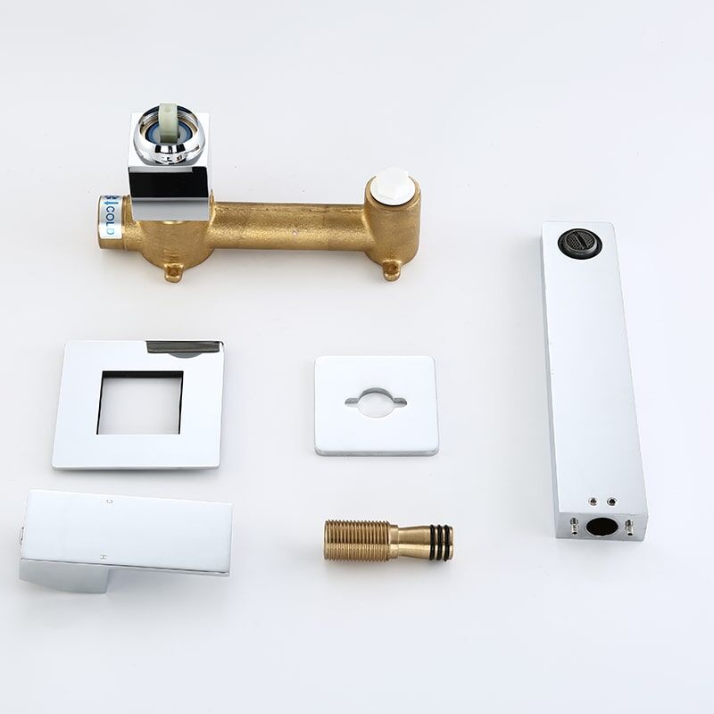 High Quality Chrome Single Handle Square Wall Mount Sink Faucet Concealed Bathroom Brass Basin Faucet High Quality Chrome Single Handle Square Basin Tap Wall Mount Concealed Bathroom Brass Basin Faucet 2 High Quality Chrome Single Handle Square Wall Mount Sink Faucet Concealed Bathroom Brass Basin Faucet - Image 9