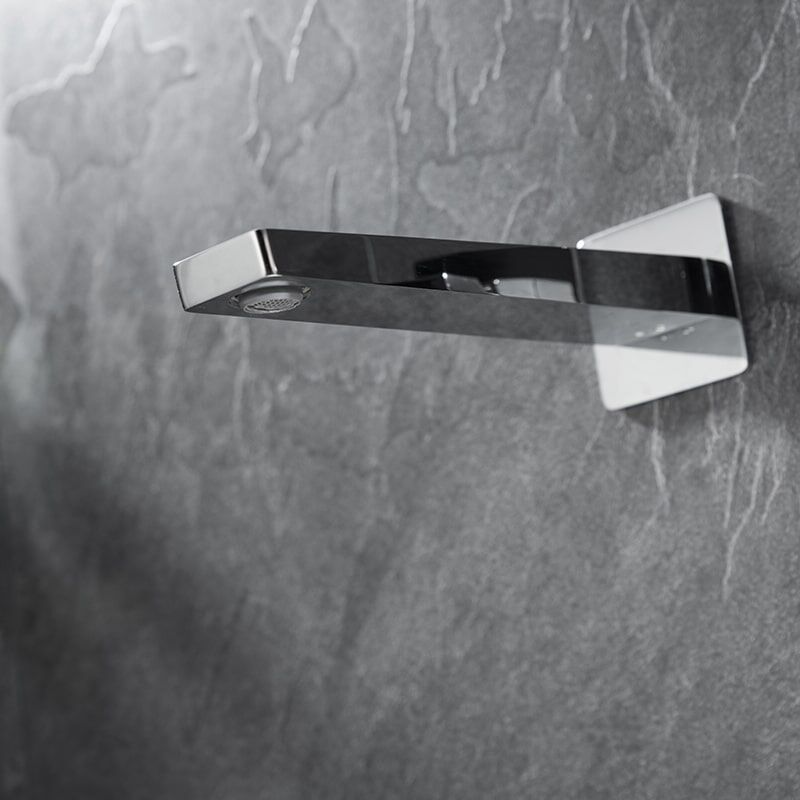 High Quality Chrome Single Handle Square Wall Mount Sink Faucet Concealed Bathroom Brass Basin Faucet High Quality Chrome Single Handle Square Basin Tap Wall Mount Concealed Bathroom Brass Basin Faucet 8 High Quality Chrome Single Handle Square Wall Mount Sink Faucet Concealed Bathroom Brass Basin Faucet - Image 7