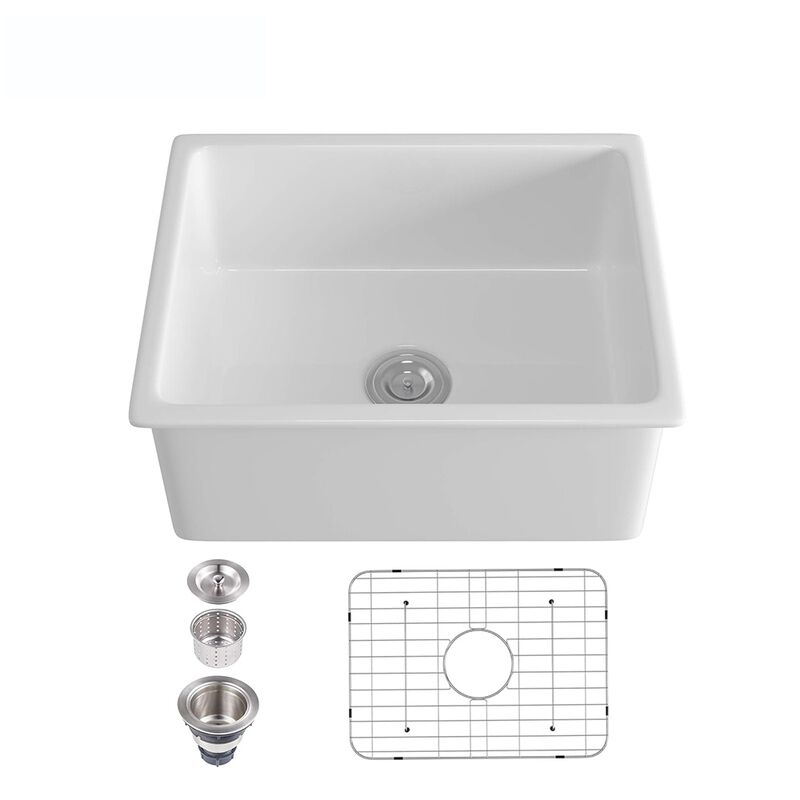 High Resistant Scratch Fireclay Kitchen Sink Undermount Single Bowl Quartz Sink with Accessories High Resistant Scratch Fireclay Kitchen Sink High Resistant Scratch Fireclay Kitchen Sink Undermount Single Bowl Quartz Sink with Accessories