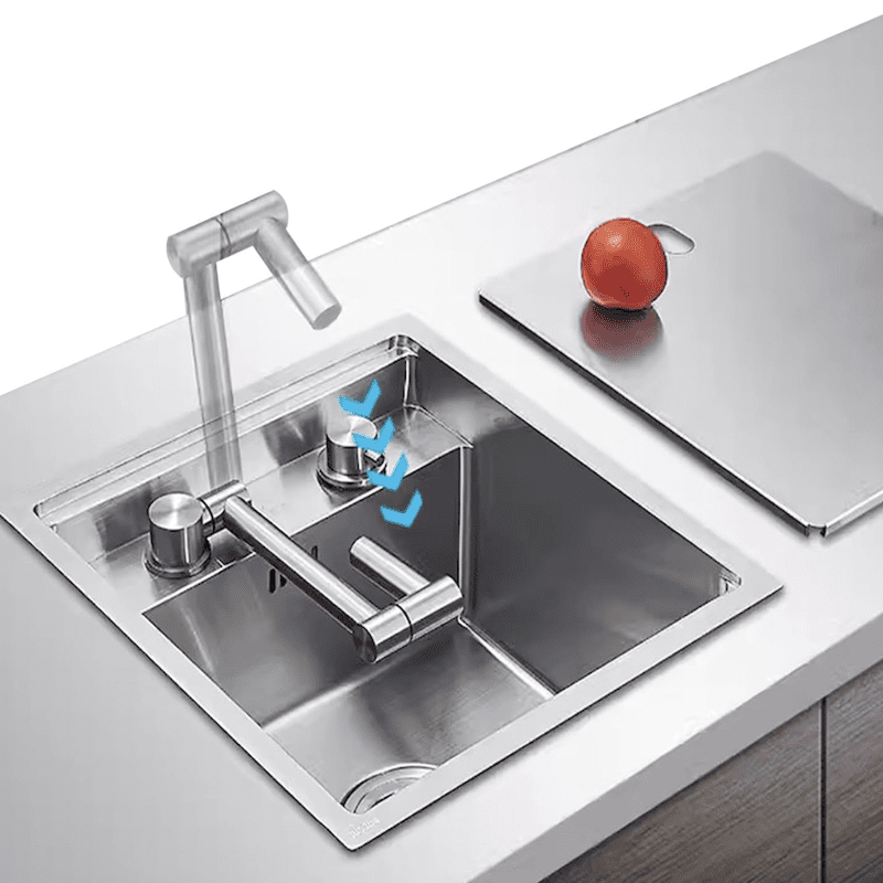 Kitchen Stainless Steel Sink Silver Bar Sink Hidden Sink With Cover Small Foldable Faucet Kitchen Stainless Steel Sink Silver Bar Kitchen Stainless Steel Sink Silver Bar Sink Hidden Sink With Cover Small Foldable Faucet