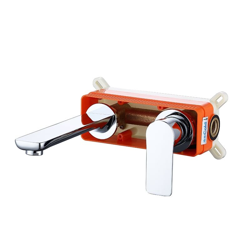 Wholesale Modern Bathroom Mixer Tap Hot and Cold Single handle Wall Mounted Basin Faucet Latest arrival Hotel Bathroom water tap Single lever Chrome Embedded Wall mounted Hot and Cold Basin Faucet 1 Wholesale Modern Bathroom Mixer Tap Hot and Cold Single handle Wall Mounted Basin Faucet - Image 3