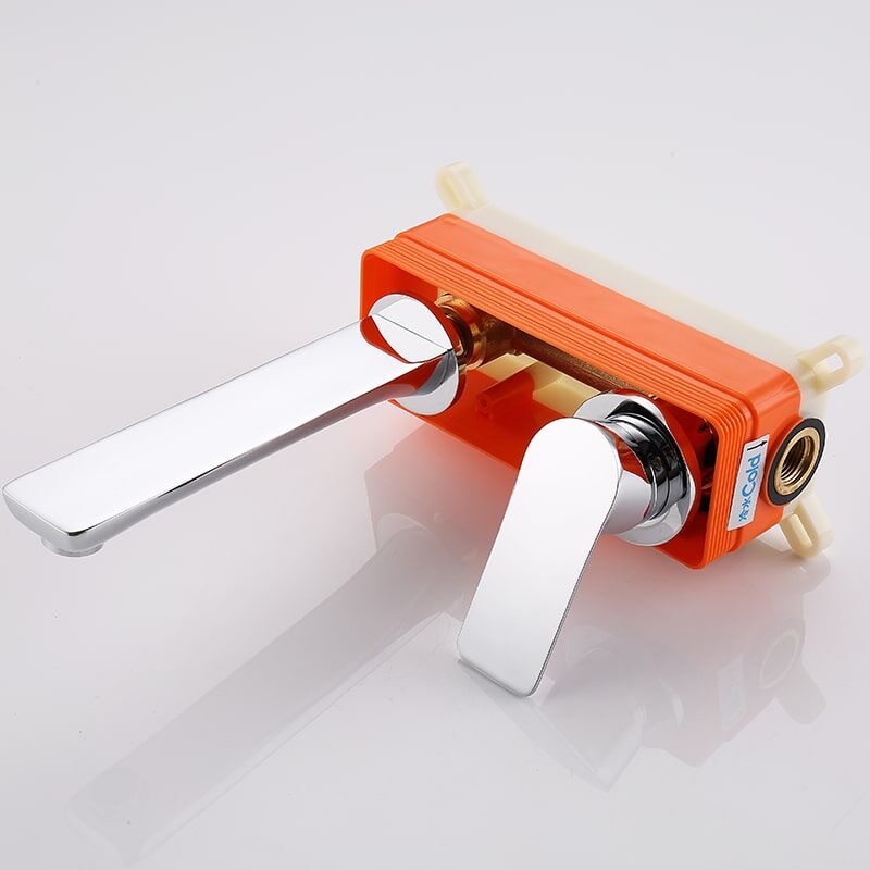 Wholesale Brass Hotel Bathroom Water Tap Single Lever Chrome Embedded Wall Mounted Hot And Cold Basin Faucet Latest arrival Hotel Bathroom water tap Single lever Chrome Embedded Wall mounted Hot and Cold Basin Faucet 24 Wholesale Brass Hotel Bathroom Water Tap Single Lever Chrome Embedded Wall Mounted Hot And Cold Basin Faucet - Image 12