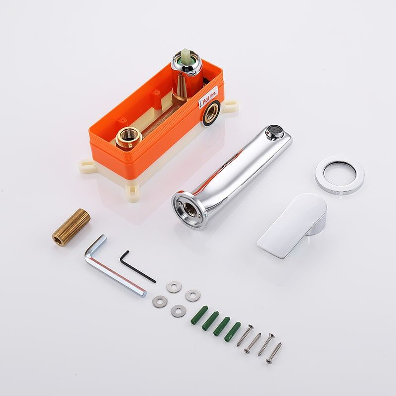 Wholesale Brass Hotel Bathroom Water Tap Single Lever Chrome Embedded Wall Mounted Hot And Cold Basin Faucet Latest arrival Hotel Bathroom water tap Single lever Chrome Embedded Wall mounted Hot and Cold Basin Faucet 29 Wholesale Brass Hotel Bathroom Water Tap Single Lever Chrome Embedded Wall Mounted Hot And Cold Basin Faucet - Image 7