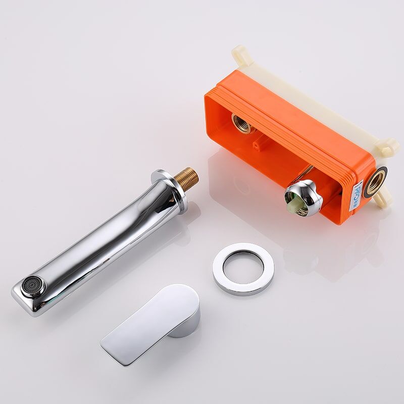 Wholesale Brass Hotel Bathroom Water Tap Single Lever Chrome Embedded Wall Mounted Hot And Cold Basin Faucet Latest arrival Hotel Bathroom water tap Single lever Chrome Embedded Wall mounted Hot and Cold Basin Faucet 33 Wholesale Brass Hotel Bathroom Water Tap Single Lever Chrome Embedded Wall Mounted Hot And Cold Basin Faucet - Image 3