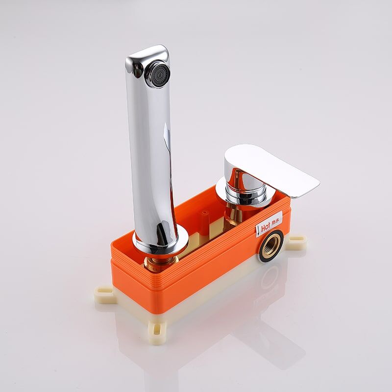 Wholesale Brass Hotel Bathroom Water Tap Single Lever Chrome Embedded Wall Mounted Hot And Cold Basin Faucet Latest arrival Hotel Bathroom water tap Single lever Chrome Embedded Wall mounted Hot and Cold Basin Faucet 34 Wholesale Brass Hotel Bathroom Water Tap Single Lever Chrome Embedded Wall Mounted Hot And Cold Basin Faucet - Image 2