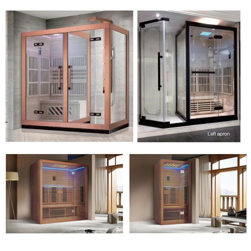 Luxury Black Wooden Sauna And Steam Combined Room Sauna Bath Home Wood Room Shower Cabin Steam Sauna Room Latest cheapest sauna room infrared family sauna bath sauna room 2 person 1 person Dry&Wet far near infrared sauna rooms